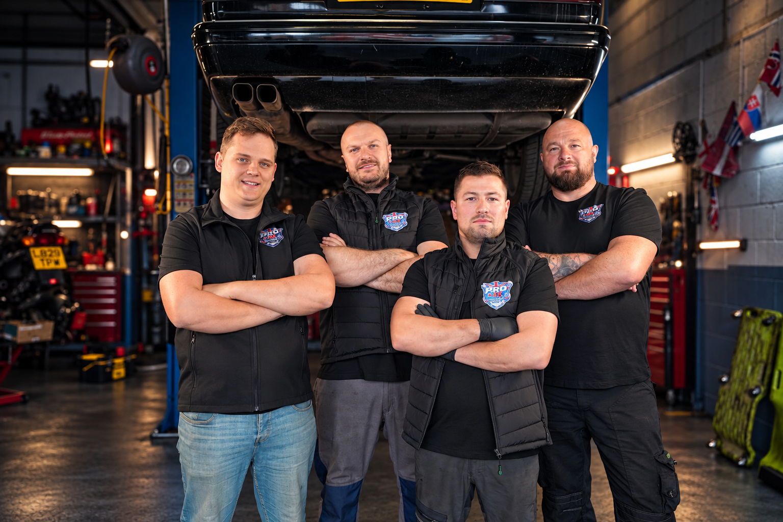ProUK Garage team in the workshop